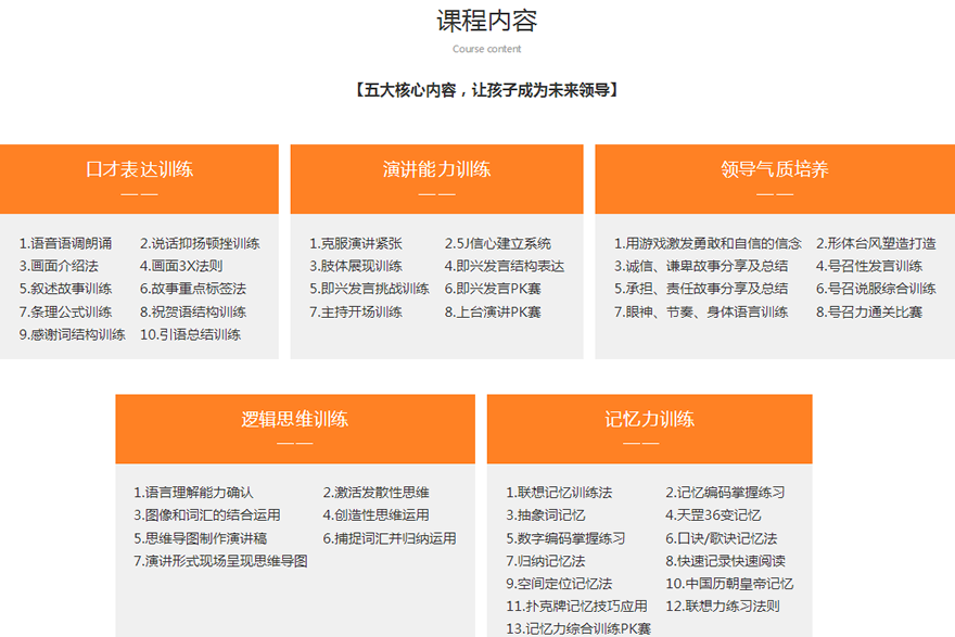 青少年口才培训内容